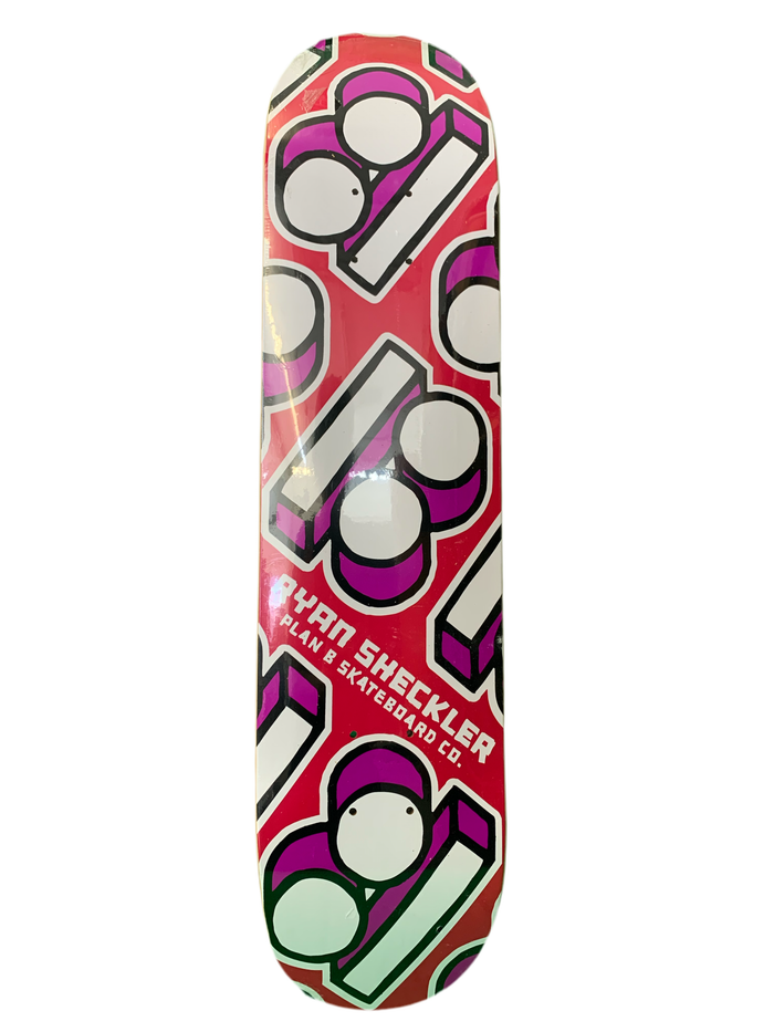 Plan B Ryan Sheckler Logos Around 7.5" Classic Skateboard Deck