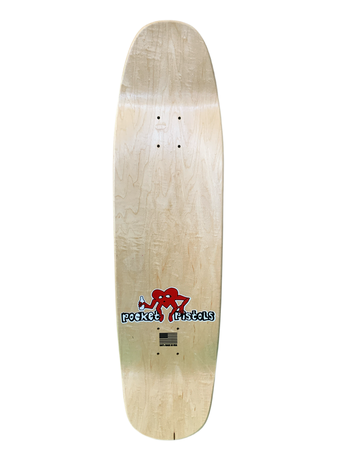 Pocket Pistols Masks Team Art by Ron Chatman Orange 8.75" Classic Skateboard Deck