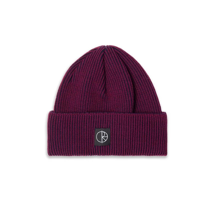 Polar Lines Merino Wine/Navy Beanie