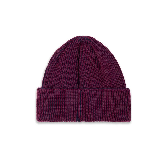 Polar Lines Merino Wine/Navy Beanie