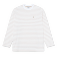 Polar Steve Stripe White/Taupe Long Sleeve Shirt