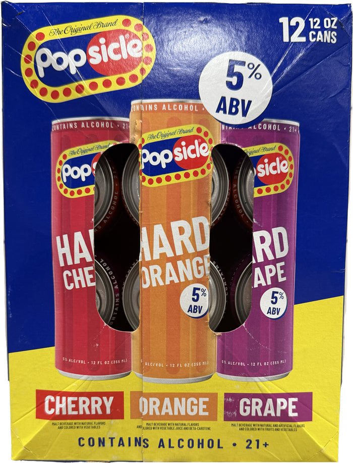 Popsicle Hard Variety 12pk Can