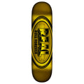 Real DBX Team Oval 8.38" Full Yellow Skateboard Deck
