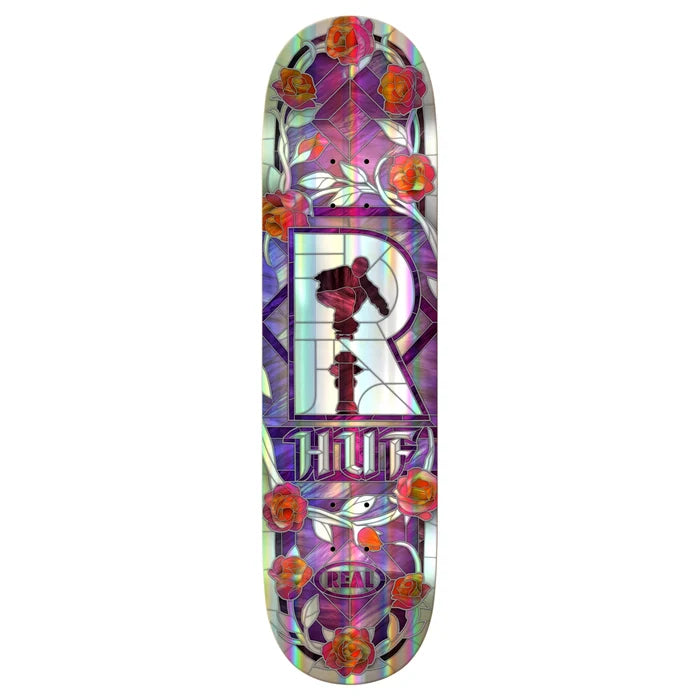 Real HUF Holographic Cathedral 8.25" Skateboard Deck