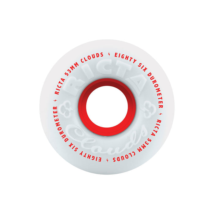 Ricta 53mm Clouds Red 86a Skateboard Wheels