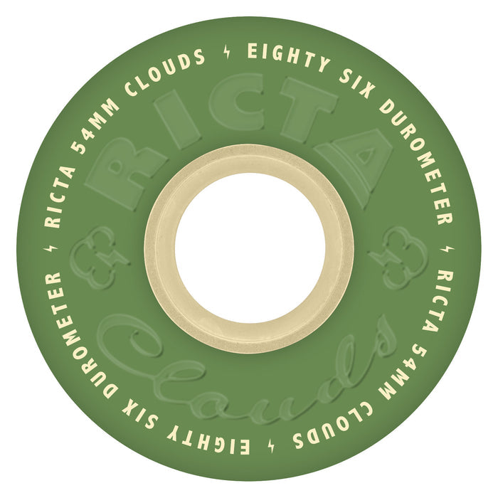 Ricta 54mm Clouds Green Natural 86a Skateboard Wheels