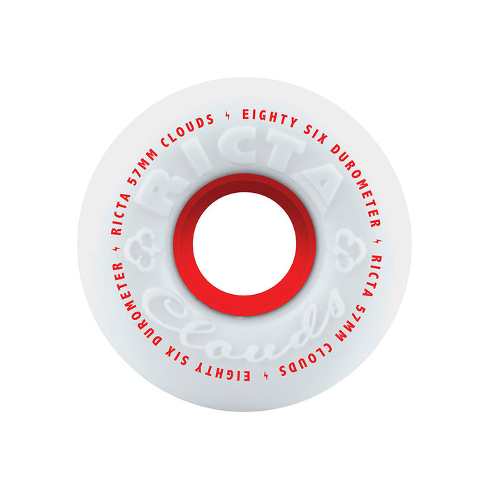 Ricta 57mm Clouds Red 86a Skateboard Wheels