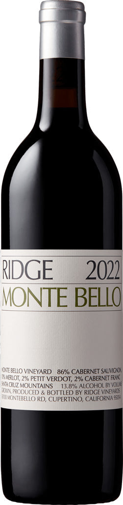 Ridge Vineyards Monte Bello Santa Cruz Mountains Red Blend 2022 750ml