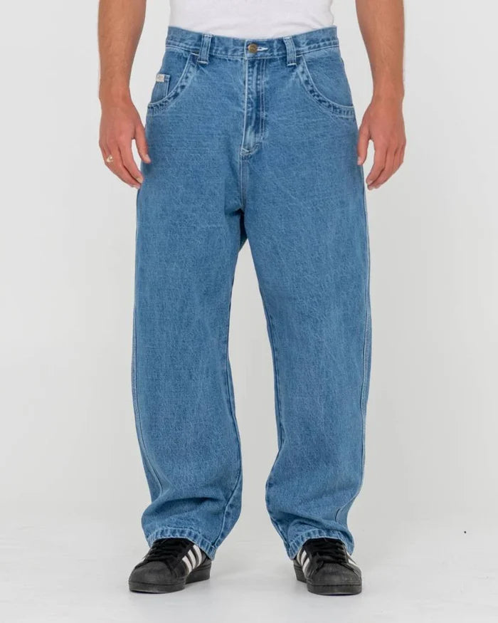 Rusty Flip Daddy Middy Blue Tapeless Jean