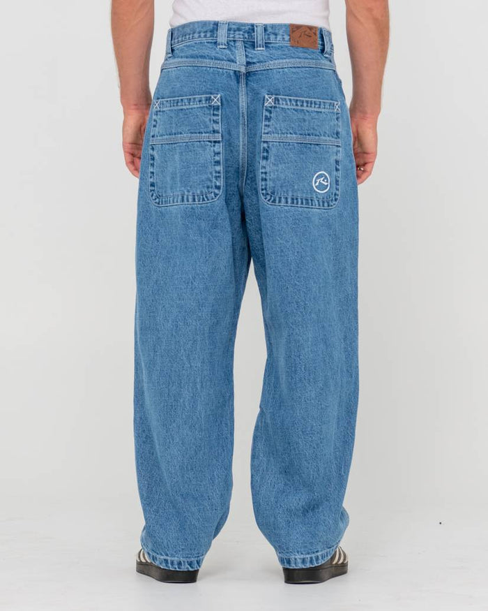 Rusty Flip Daddy Middy Blue Tapeless Jean