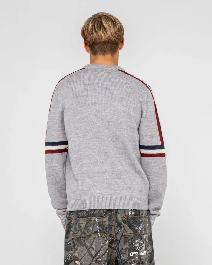 Rusty Moritz 2.0 Grey Marle Crew Knit Sweater