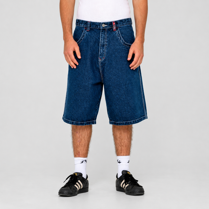 Rusty Turbo Deep Sea Blue 24" Baggy Jean Shorts