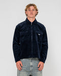 Rusty Zeal Navy Blue Cord Zip Up Jacket