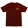 Santa Cruz Classic Dot Heavyweight Burgundy S/s Shirt