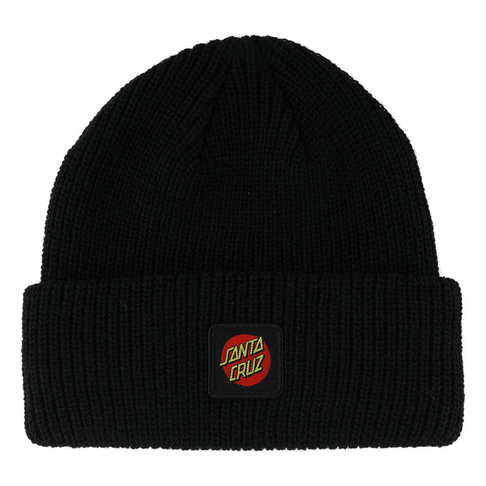 Santa Cruz Cruz Label Beanie Long Shoreman Black Youth Hat