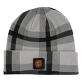 Santa Cruz Cruz Label Black Plaid Long Shoreman Beanie