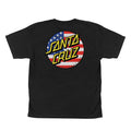 Santa Cruz July 4th Dot V2 Midweight Black Youth S/s Shirt