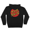 Santa Cruz Katakana Dot P/O Hooded Midweight Black Sweatshirt