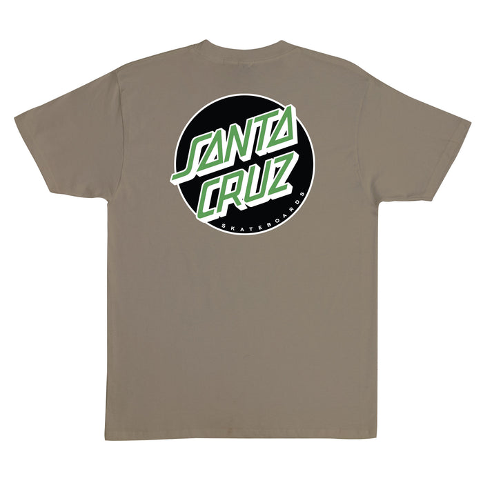 Santa Cruz Other Dot S/S Heavyweight T-Shirt Prairie Dust w/Bk/Grn