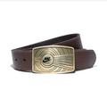 Nike SB Dunk Inspired Brown Plaque Leather Belt