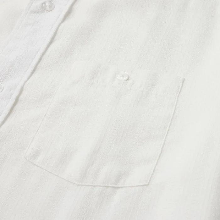 Seager Caldera White S/s Button Up Shirt