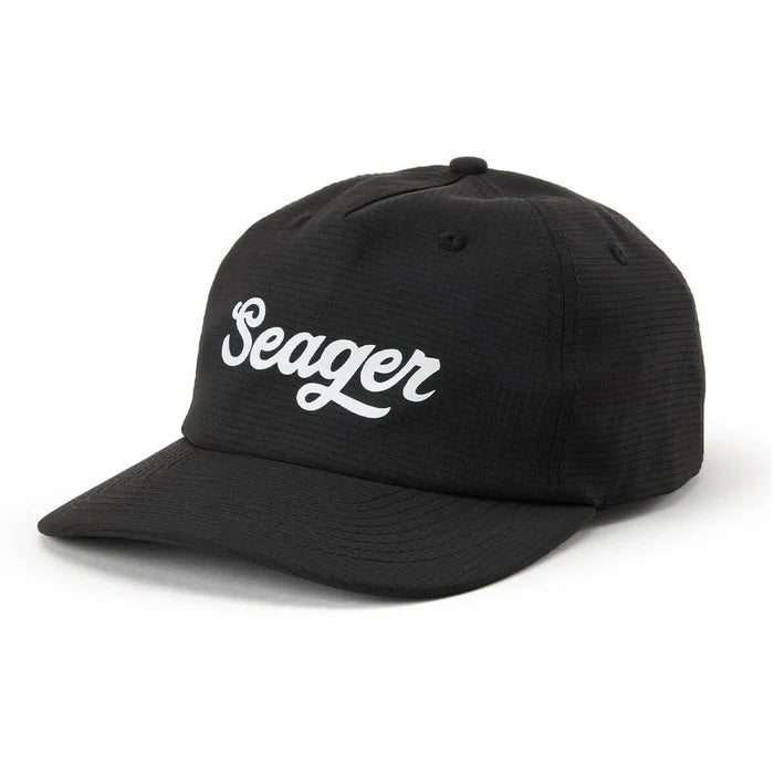 Seager Uphill Tech Black Strapback Hat