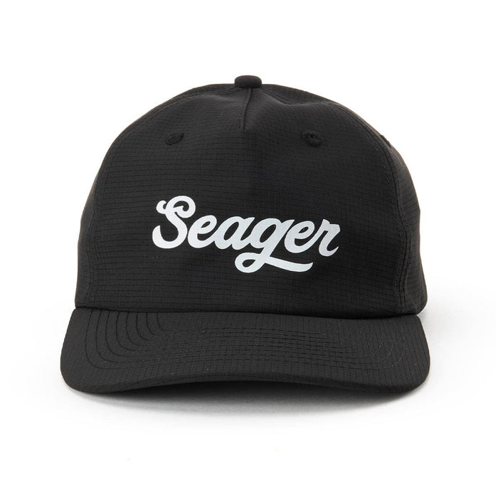 Seager Uphill Tech Black Strapback Hat