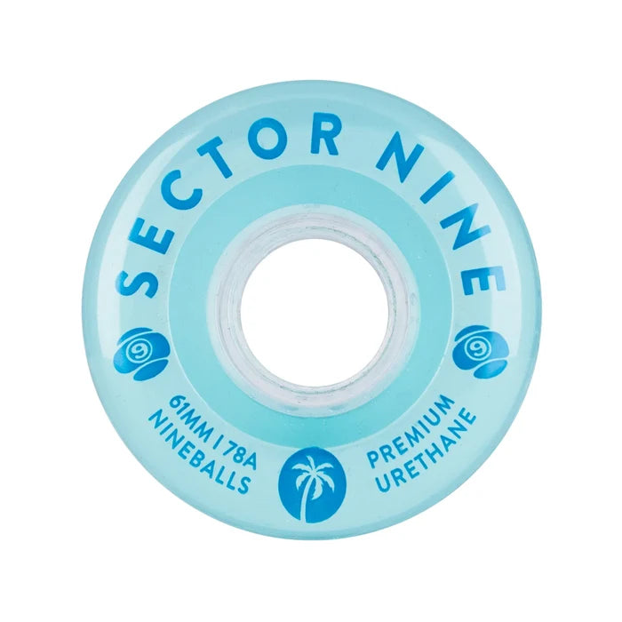 Sector Nine Nineballs Sky Blue 61mm 78a Cruiser Skateboard Wheels