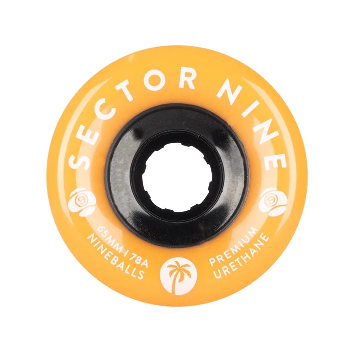 Sector Nine Nineballs Tangerine 65mm 78a Cruiser Skateboard Wheels