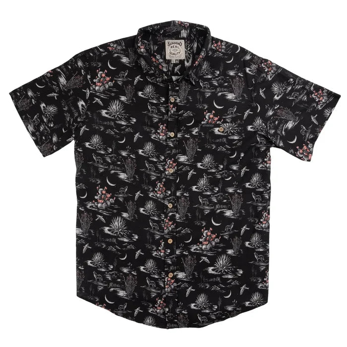 Sendero City Slicker Nocturnal - Black S/s Button Up Shirt