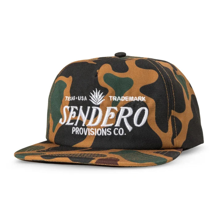 Sendero Logo Field Camo 5 Panel Unstructured Snapback Hat