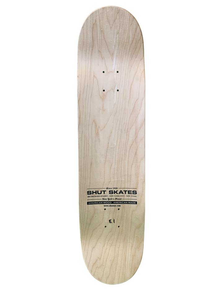 Shut Name Team Logo 8" Classic Skateboard Deck