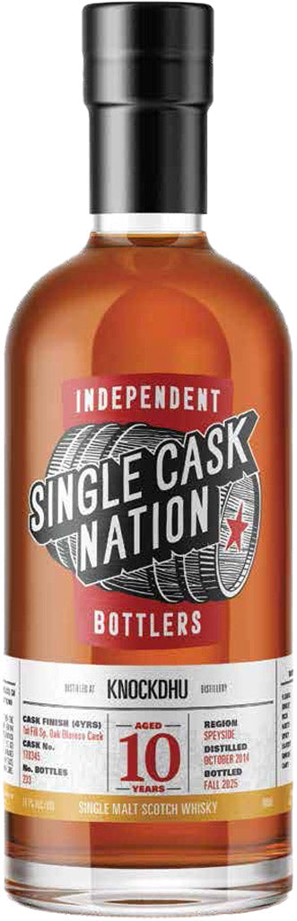 Single Cask Nation Knockdhu 10 Year Old Single Malt Whisky 2014 700ml