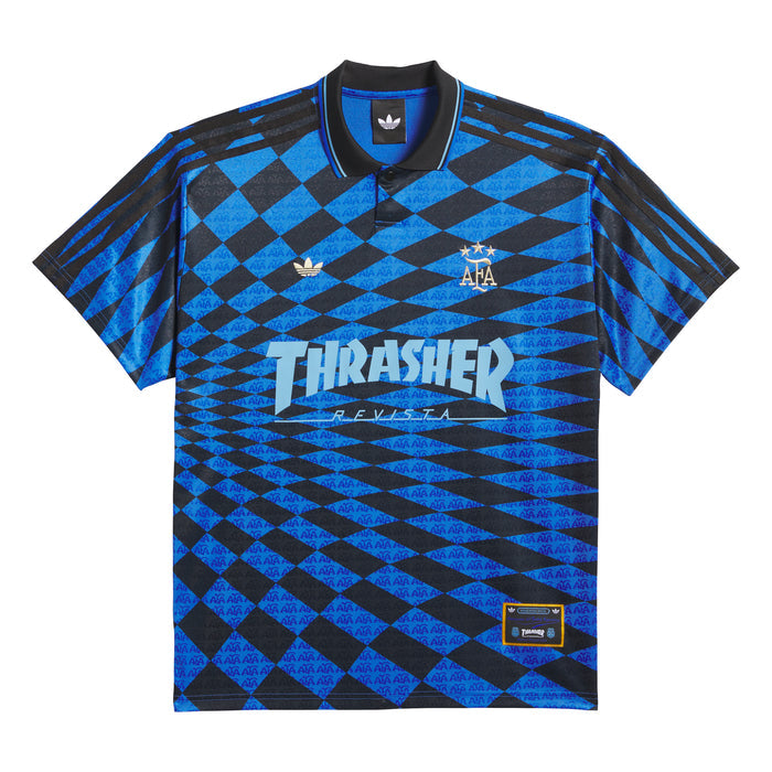 Adidas Skateboarding x Thrasher x AFA Black/Blue Jersey