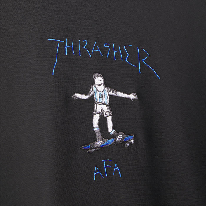 Adidas Skateboarding x Thrasher x AFA Gonz Black Crewneck Sweatshirt
