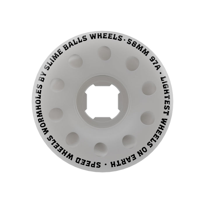 Slime Balls 58mm Worm Holes White 97a Skateboard Wheels