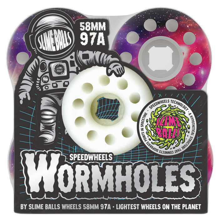 Slime Balls 58mm Worm Holes White 97a Skateboard Wheels