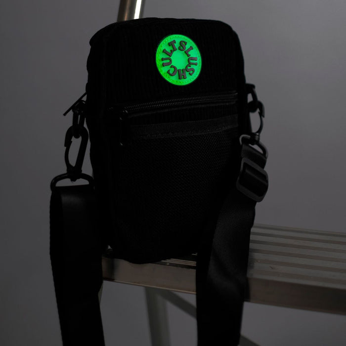 Slushcult Black Corduroy Anywhere Side Bag