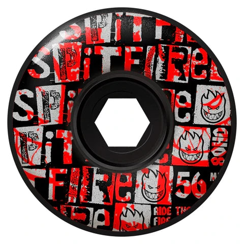 Spitfire 80HD Ransom Radial Full 56mm Black Cruiser Wheels