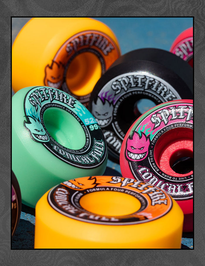 Spitfire F4 Conical Full 99a 54mm Black Skateboard Wheels