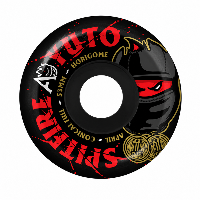 Spitfire x April Yuto Formula Four Conical Full 99D 53mm Black Skateboard Wheels