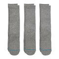 Stance Icon 3 Pack Crew Heather Grey Socks