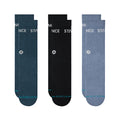 Stance Origin Crew 3 Pack Indigo Socks