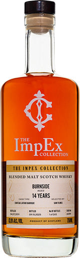 The ImpEx Collection Burnside Distillery 2011 14 Year Old Single Malt Whisky 750ml