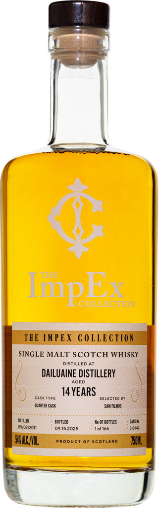 The ImpEx Collection Dailuaine Distillery 2011 14 Year Old Single Malt Whisky 750ml