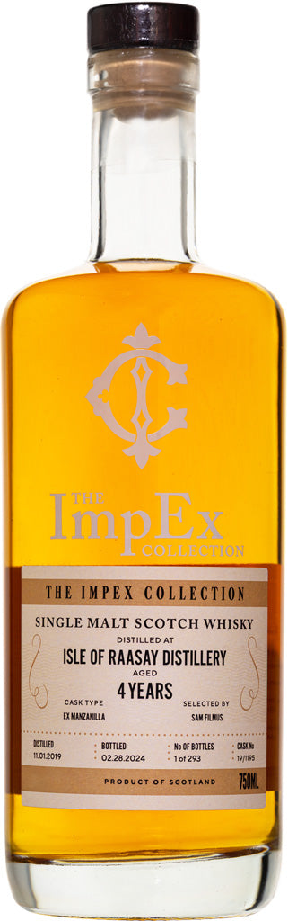 The ImpEx Collection Isle of Raasay Distillery 2019 4 Year Old Single Malt Whisky 750ml