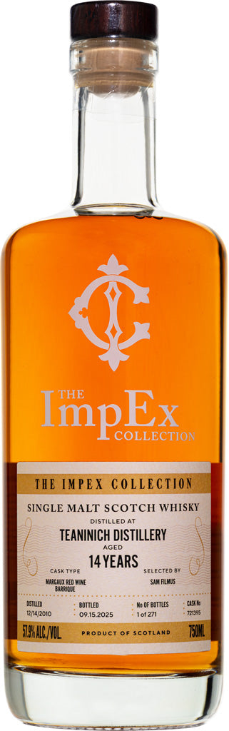 The ImpEx Collection Teaninich Distillery 2010 14 Year Old Single Malt Whisky 750ml