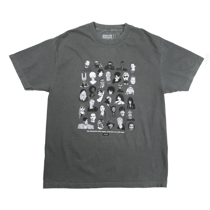 Theories Mixtape Garment Dyed Faded Black S/s Shirt