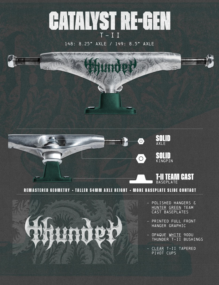 Thunder T-II Catalyst Re-Gen Skateboard Truck