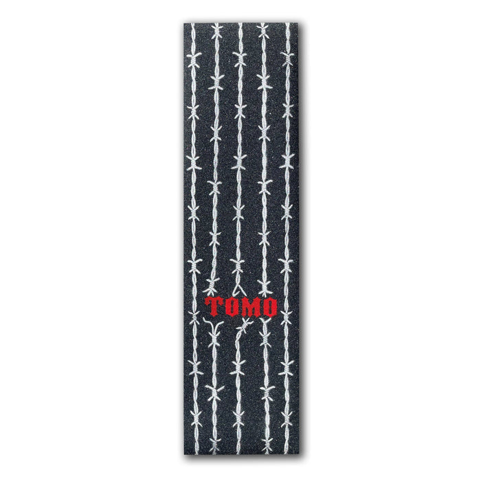 Tomo Barbed Wire - Metallic Silver Graphic Griptape